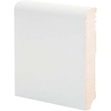 Плинтус напольный МДФ грунтованный под покраску Ликорн (Likorn) Белый 2070х100х16 мм Р 2.100.16