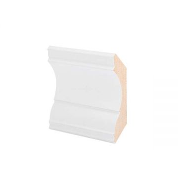 Плинтус потолочный МДФ грунтованный под покраску Ликорн (Likorn) Белый 2070х69х69 мм К 1.97.20