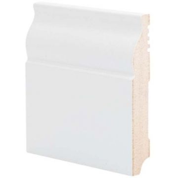 Плинтус напольный МДФ грунтованный под покраску Ликорн (Likorn) Белый 2070х100х16 мм Р 3.100.16