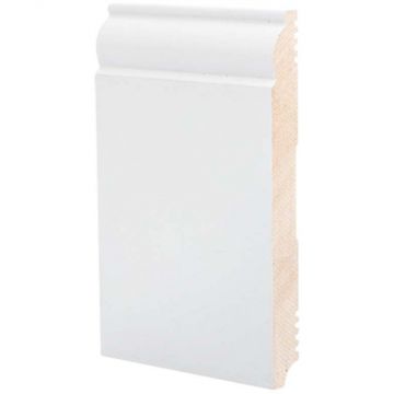 Плинтус напольный МДФ грунтованный под покраску Ликорн (Likorn) Белый 2070х150х16 мм Р 4.150.16