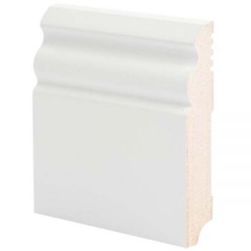 Плинтус напольный МДФ грунтованный под покраску Ликорн (Likorn) Белый 2070х100х18 мм Р 5.100.18