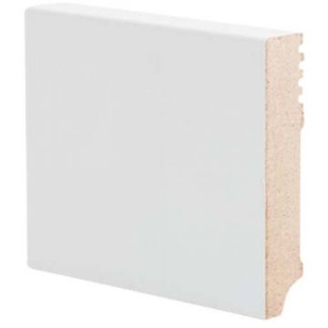 Плинтус напольный МДФ грунтованный под покраску Ликорн (Likorn) Белый 2070х80х16 мм Р 6.80.16