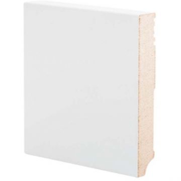 Плинтус напольный МДФ грунтованный под покраску Ликорн (Likorn) Белый 2070х100х16 мм Р 6.100.16