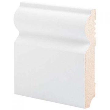 Плинтус напольный МДФ грунтованный под покраску Ликорн (Likorn) Белый 2070х97х16 мм Р 9.97.16