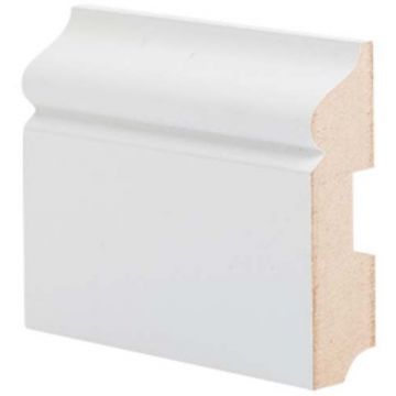 Плинтус напольный МДФ грунтованный под покраску Ликорн (Likorn) Белый 2070х80х22 мм Р 11.80.22