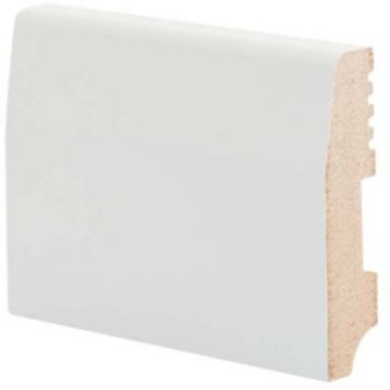 Плинтус напольный МДФ грунтованный под покраску Ликорн (Likorn) Белый 2070х70х16 мм Р 12.70.16