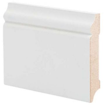 Плинтус напольный МДФ грунтованный под покраску Ликорн (Likorn) Белый 2070х70х12 мм Р 17.70.12