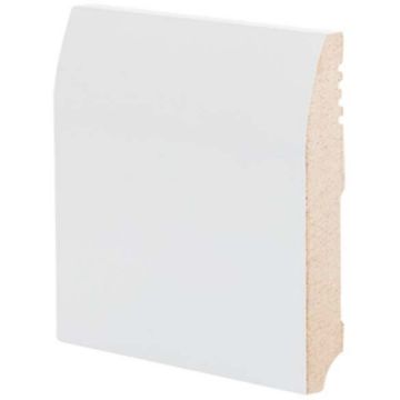 Плинтус напольный МДФ грунтованный под покраску Ликорн (Likorn) Белый 2070х100х16 мм Р 20.100.16