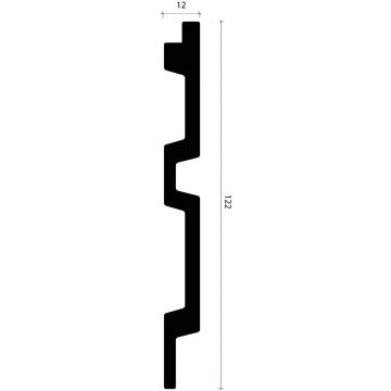 Декоративная панель Alpine Walls (Альпин Валлс) LineArt Белый под покраску 2900х122х12 мм, ECO0201W