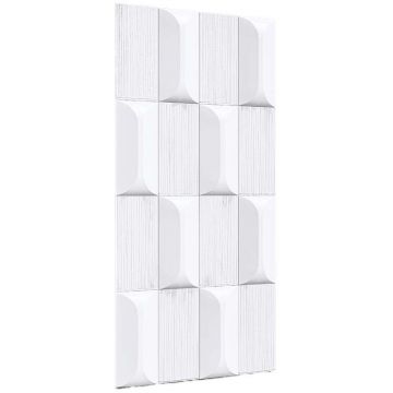 Декоративная панель Alpine Walls (Альпин Валлс) Geometrium белый под покраску 1200х600х25 мм, ECOGR0210W