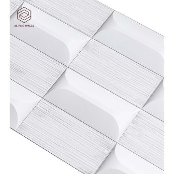 Декоративная панель Alpine Walls (Альпин Валлс) Geometrium белый под покраску 1200х600х25 мм, ECOGR0210W