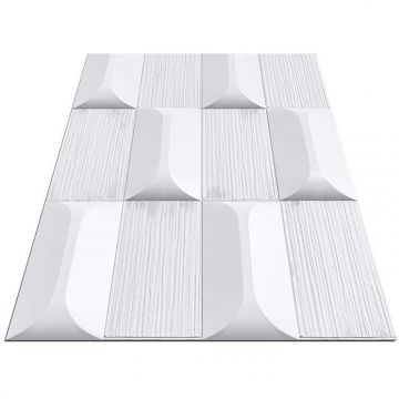 Декоративная панель Alpine Walls (Альпин Валлс) Geometrium белый под покраску 1200х600х25 мм, ECOGR0210W