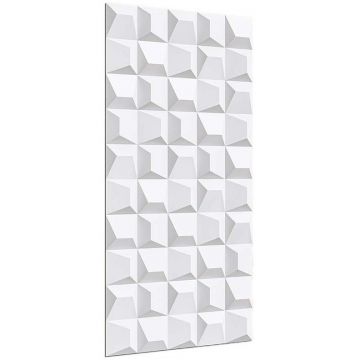 Декоративная панель Alpine Walls (Альпин Валлс) Geometrium белый под покраску 1200х600х25 мм, ECOGR0202W