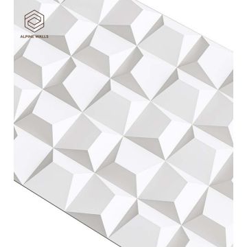 Декоративная панель Alpine Walls (Альпин Валлс) Geometrium белый под покраску 1200х600х25 мм, ECOGR0202W