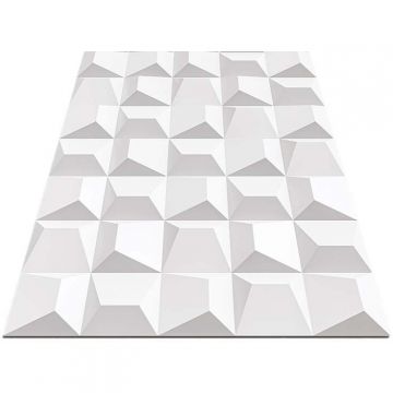 Декоративная панель Alpine Walls (Альпин Валлс) Geometrium белый под покраску 1200х600х25 мм, ECOGR0202W