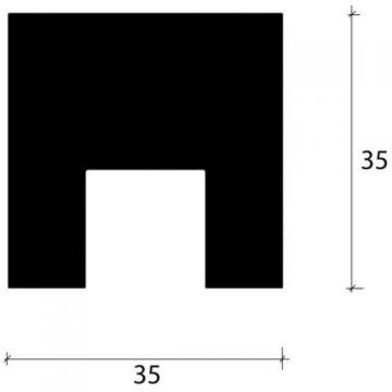 Декоративная панель Alpine Walls (Альпин Валлс) LineArt Белый под покраску 2900х35х35 мм, ECO5921W