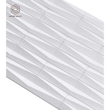 Декоративная панель Alpine Walls (Альпин Валлс) Geometrium белый под покраску 1200х600х25 мм, ECOGR0205W