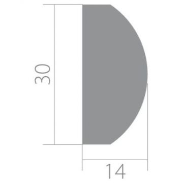 Молдинг ЛДФ меловой Ultrawood (Ультравуд) 2000х30х14 мм, U 0022 i 2.00