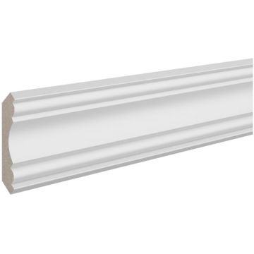 Карниз ЛДФ меловой Ultrawood (Ультравуд) 2440х48х48 мм, CR 0015 2.44