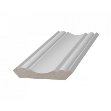 Карниз ЛДФ меловой Ultrawood (Ультравуд) 2440х48х48 мм, CR 0015 2.44