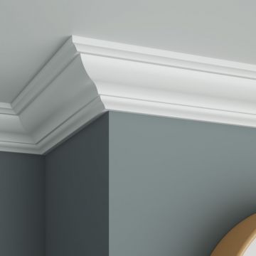 Карниз ЛДФ меловой Ultrawood (Ультравуд) 2440х42х42 мм, CR 0019 2.44