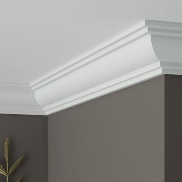 Карниз ЛДФ меловой Ultrawood (Ультравуд) 2440х46х46 мм, CR 0021 2.44