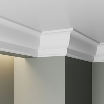 Карниз ЛДФ меловой Ultrawood (Ультравуд) 2440х26х40 мм, CR 0025 2.44