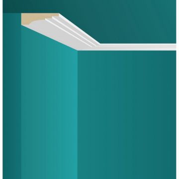 Карниз ЛДФ меловой Ultrawood (Ультравуд) 2000х50х15 мм, CR 0027 2.00