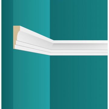 Карниз ЛДФ меловой Ultrawood (Ультравуд) 2440х50х15 мм, CR 0027 2.44