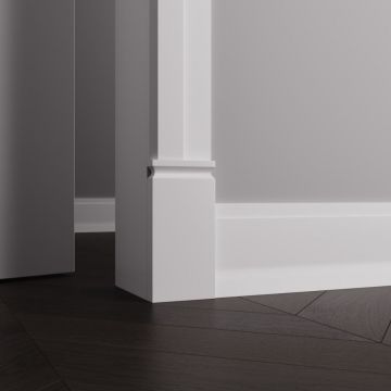 Элемент декоративный нижний МДФ меловой Ultrawood (Ультравуд) 75х155х18 мм, D 1075