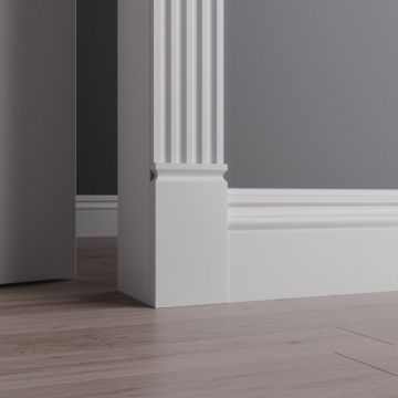 Элемент декоративный нижний МДФ меловой Ultrawood (Ультравуд) 85х155х18 мм, D 1085