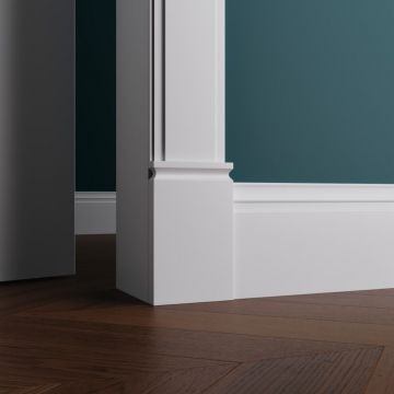 Элемент декоративный нижний МДФ меловой Ultrawood (Ультравуд) 95х155х18 мм, D 1095