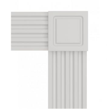 Элемент декоративный верхний МДФ меловой Ultrawood (Ультравуд) 85х85х18 мм, D 2085