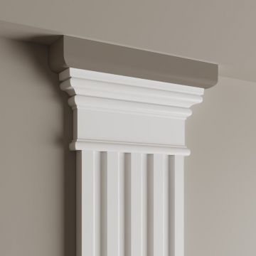 Элемент декоративный верхний МДФ меловой Ultrawood (Ультравуд) 220х30х43 мм, D 4200