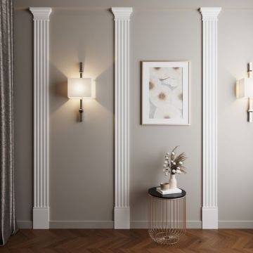 Элемент декоративный нижний МДФ меловой Ultrawood (Ультравуд) 165х250х18 мм, D 4400