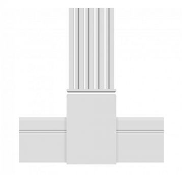 Элемент декоративный нижний МДФ меловой Ultrawood (Ультравуд) 165х250х18 мм, D 4400