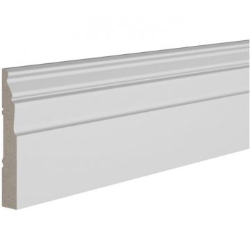 Плинтус напольный ЛДФ меловой Ultrawood (Ультравуд) 2000х80х12 мм, Base 0022 i 2.00