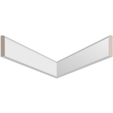 Плинтус напольный ЛДФ меловой Ultrawood (Ультравуд) 2000х50х12 мм, Base 5012 i 2.00