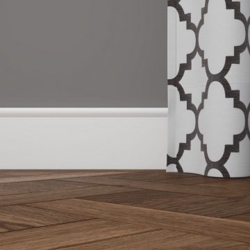 Плинтус напольный ЛДФ меловой Ultrawood (Ультравуд) 2000х82х12 мм, Base 5051 i 2.00