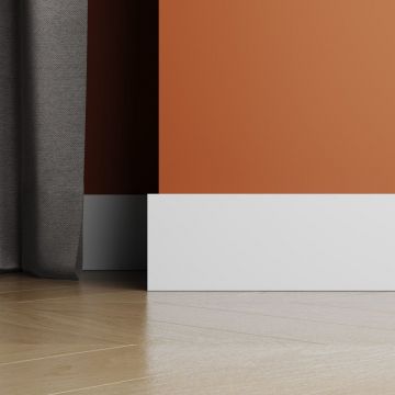 Плинтус напольный ЛДФ меловой Ultrawood (Ультравуд) 2000х80х12 мм, BO 8012 i 2.00