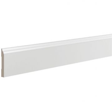 Плинтус напольный ЛДФ меловой Ultrawood (Ультравуд) 2000х83х12 мм, Base 0001 i 2.00