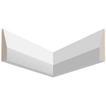 Плинтус напольный ЛДФ меловой Ultrawood (Ультравуд) 2000х60х12 мм, Base 6012 i 2.00