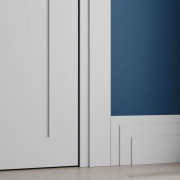 Плинтус напольный ЛДФ меловой Ultrawood (Ультравуд) 2000х75х12 мм, Base 7512 i 2.00