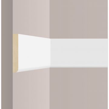 Плинтус напольный ЛДФ меловой Ultrawood (Ультравуд) 2000х80х12 мм, Base 8012 i 2.00