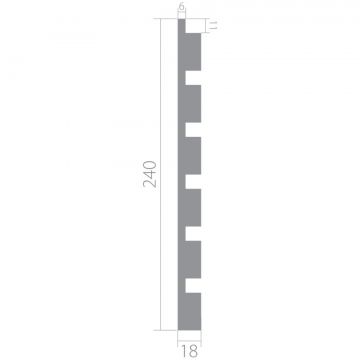 Стеновая панель ЛДФ меловой Ultrawood (Ультравуд) 2800х240х18 мм, UW 04 i 2.80