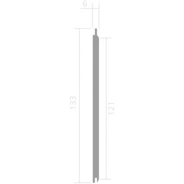 Стеновая панель ЛДФ меловой Ultrawood (Ультравуд) 133х813х6 мм, Wain 0003, 6
