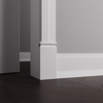 Наличник ЛДФ меловой Ultrawood (Ультравуд) 2440х75х15 мм, N 0009 2.44