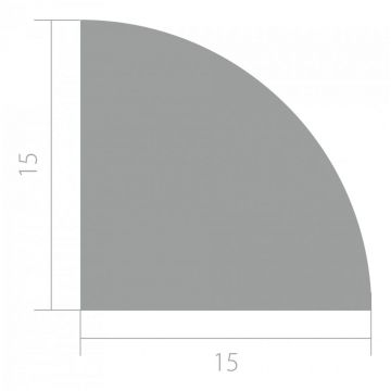 Молдинг ЛДФ меловой Ultrawood (Ультравуд) 2440х15х15 мм, E2E 0215 2.44