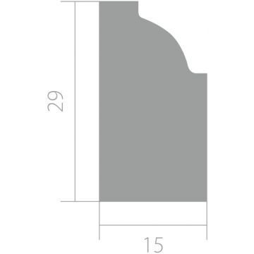 Молдинг ЛДФ меловой Ultrawood (Ультравуд) 2000х29х15 мм, U 0001 i 2.00