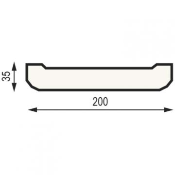 Декоративная доска полиуретановая Уникс (Uniks) Классик Д20 Под покраску 2000х200х35 мм OID-5650